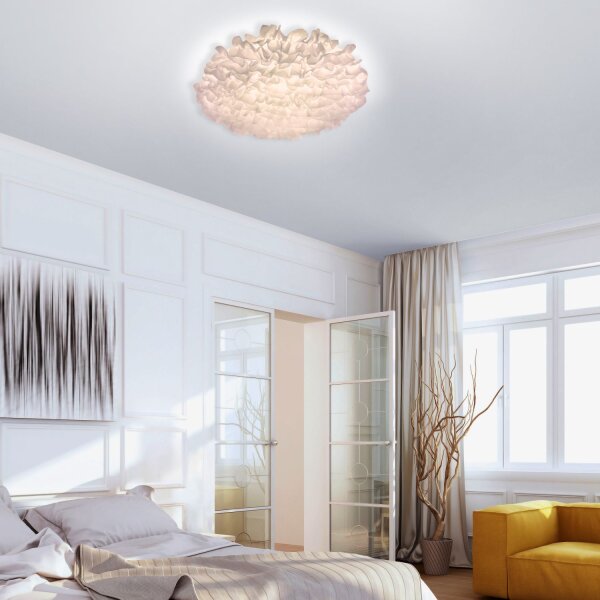 Plafonnier LED Tissu Blanc rond Ø75 cm 2700-5000 K