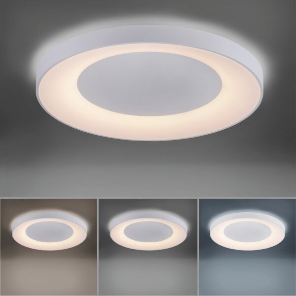 LED Deckenlampe mit Fernbedienung dimmbar Weiß Ø70 cm