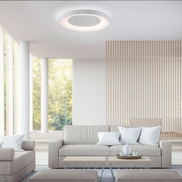 LED Deckenlampe mit Fernbedienung dimmbar Weiß Ø70 cm