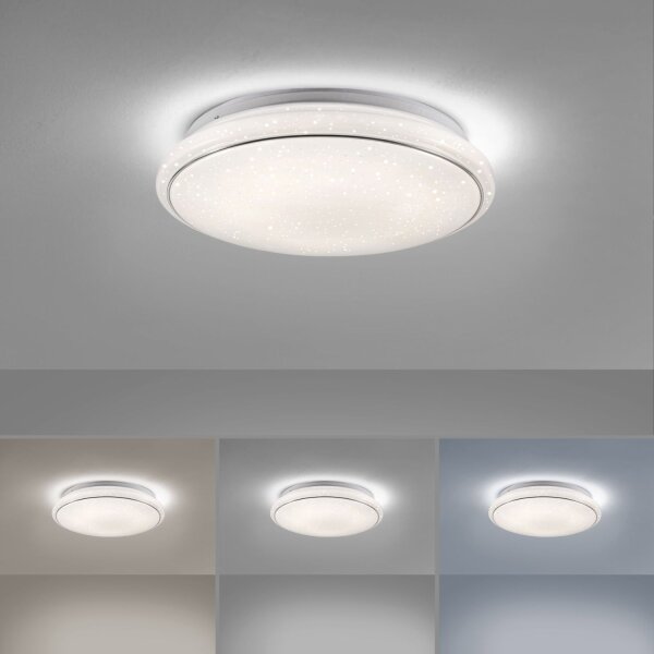 Plafonnier LED Ciel de nuit Timer Ø35 cm 3000-5000 K