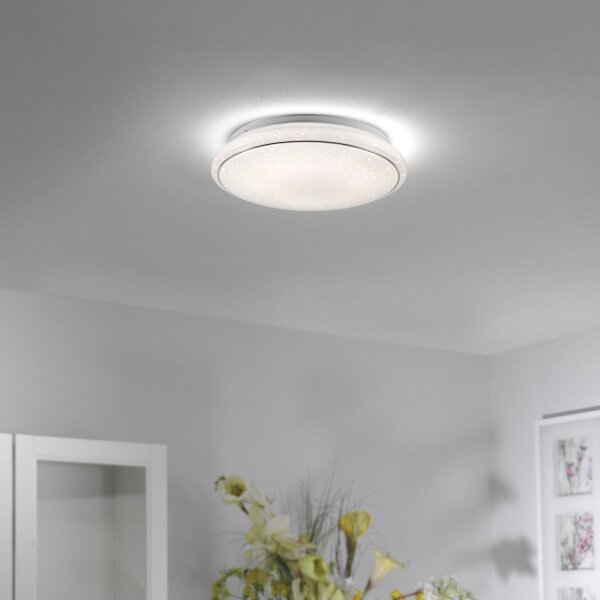 Plafonnier LED Ciel de nuit Timer Ø35 cm 3000-5000 K