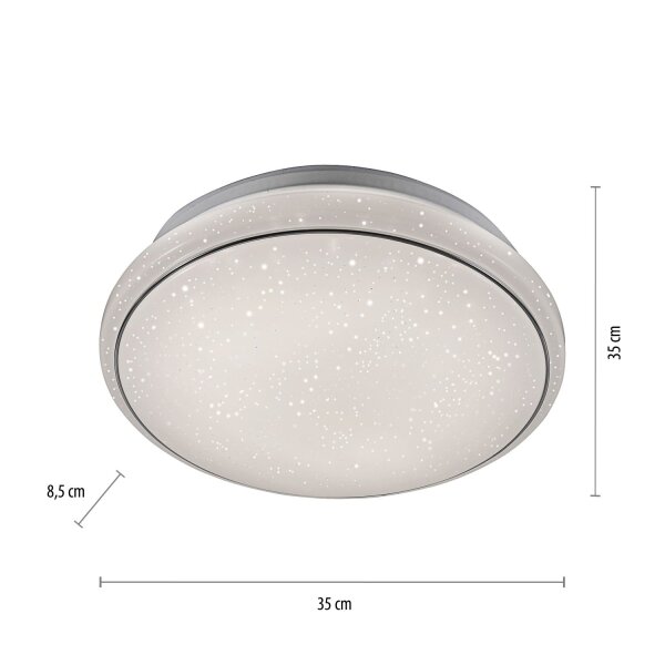 Plafonnier LED Ciel de nuit Timer Ø35 cm 3000-5000 K