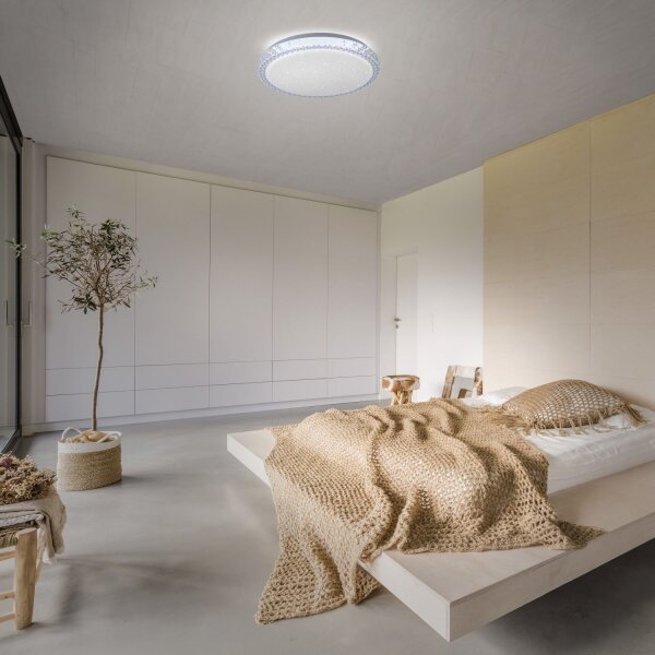 LED Deckenleuchte Sternenhimmel Glas rund Ø30 cm 9 W