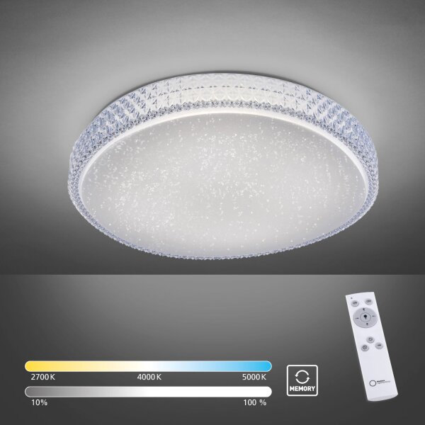 Lampe de plafonnier LED Ciel étoilé Ø60 cm 36 W Télécommande
