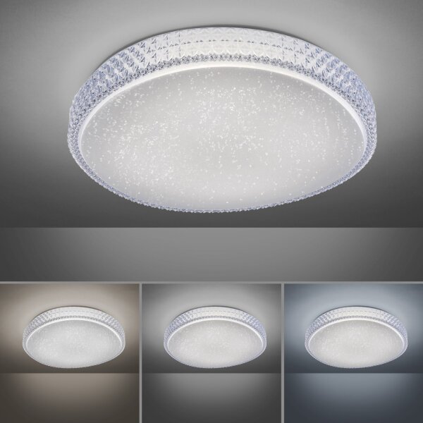Lampe de plafonnier LED Ciel étoilé Ø60 cm 36 W Télécommande