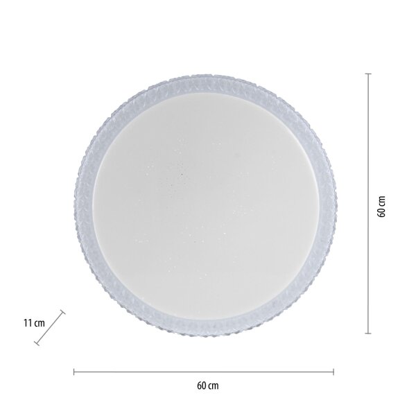 Lampe de plafonnier LED Ciel étoilé Ø60 cm 36 W Télécommande
