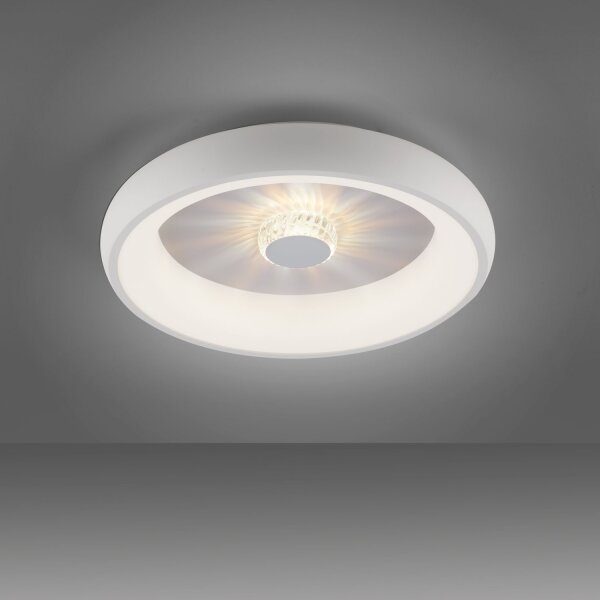 Lampe de plafonnier LED à intensité variable Télécommande effet cristal