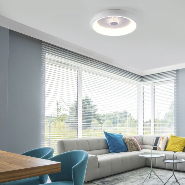 Lampe de plafonnier LED à intensité variable Télécommande effet cristal