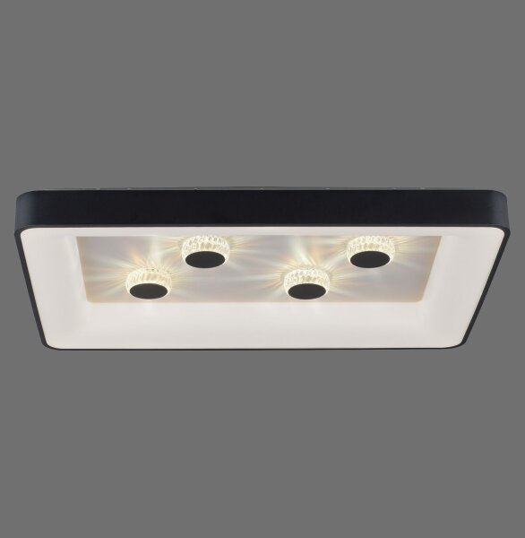 LED Deckenleuchte Schwarz 2700-5000 K 6295 lm dimmbar