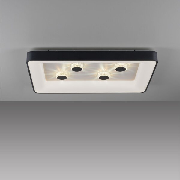 LED Deckenleuchte Schwarz 2700-5000 K 6295 lm dimmbar