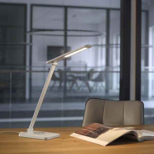Lampe de bureau LED blanche Touch 61,5 cm 5 W flexible
