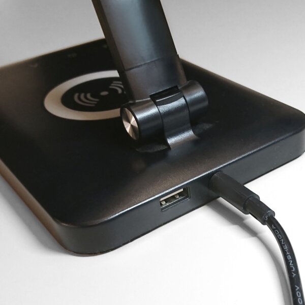 Lampe de bureau LED noire tactile 680 lm réglable
