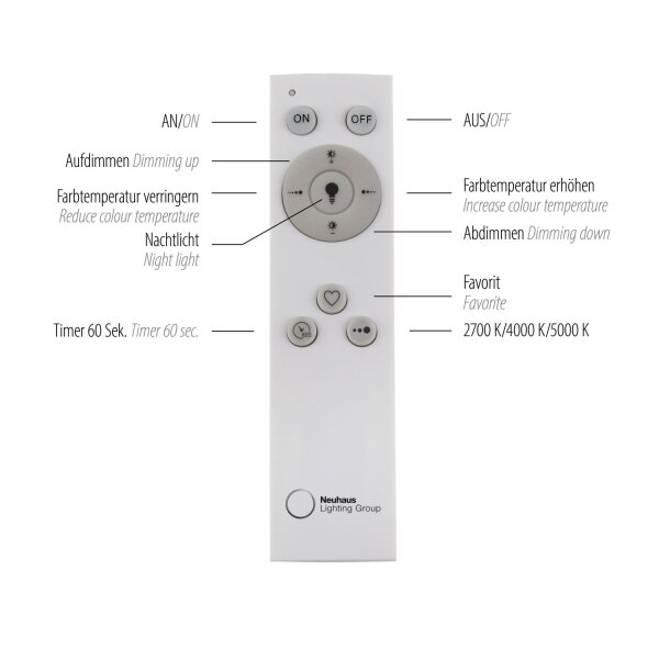 LED Deckenlampe Fernbedienung 2700-5000 K 45 cm dimmbar