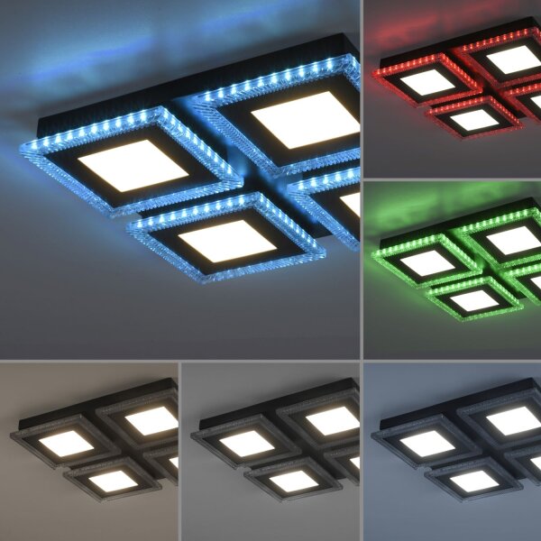 Plafonnier LED à intensité variable RBG Light 17 W Télécommande