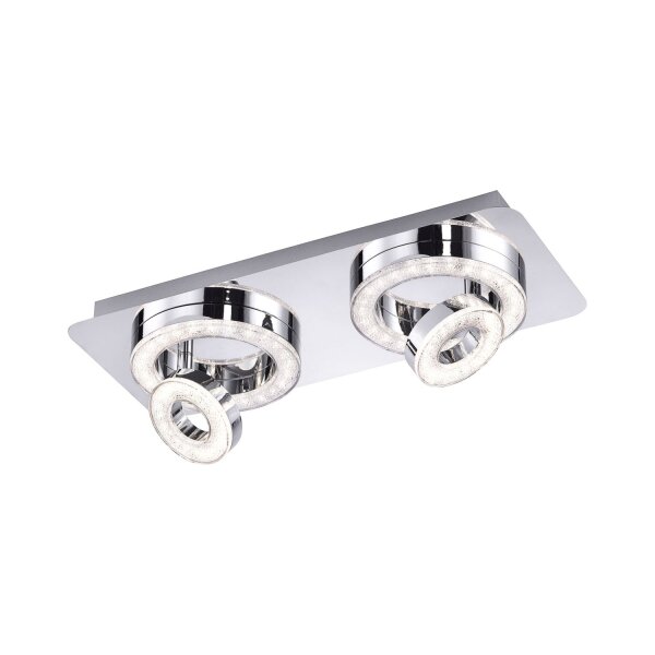Spot de plafond LED métal flexible 3000 K 1200 lm chrome