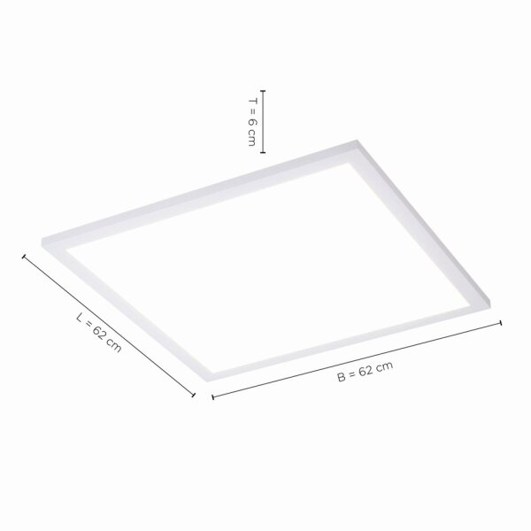 LED Deckenleuchte dimmbar Weiß Fernbedienung 4100 lm