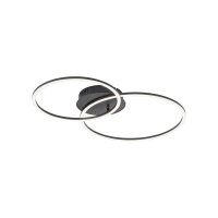 Plafonnier LED métal noir 26 W 3000 K flexible