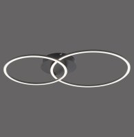 Plafonnier LED métal noir 26 W 3000 K flexible
