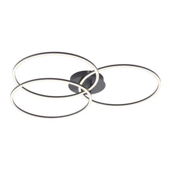 Plafonnier LED métal noir 12 W 1500 lm mobile