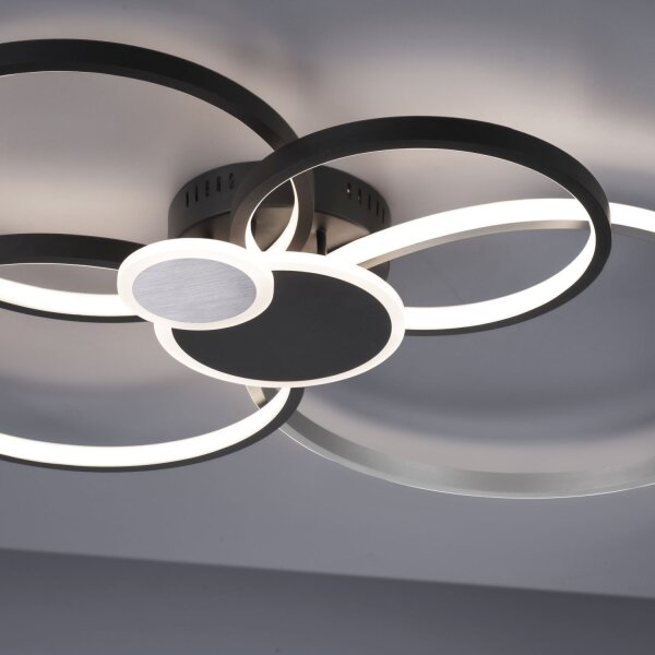 LED Deckenlampe Schwarz Aluminium Metall L:85 cm 35 W