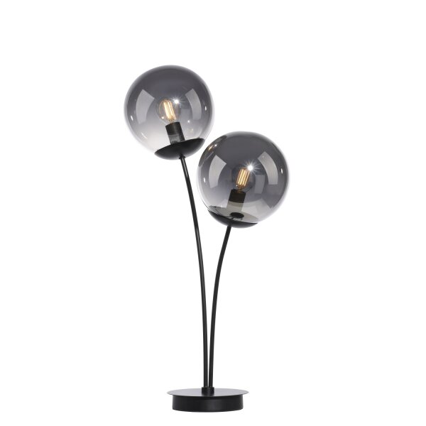 Lampe de table confortable en verre fumé 60 cm E14 à faible éblouissement