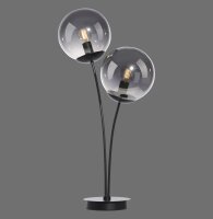 Lampe de table confortable en verre fumé 60 cm E14...