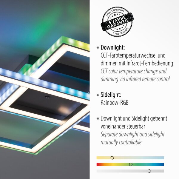 LED Deckenleuchte Rainbow RGB dimmbar 3450 lm B:44,5 cm