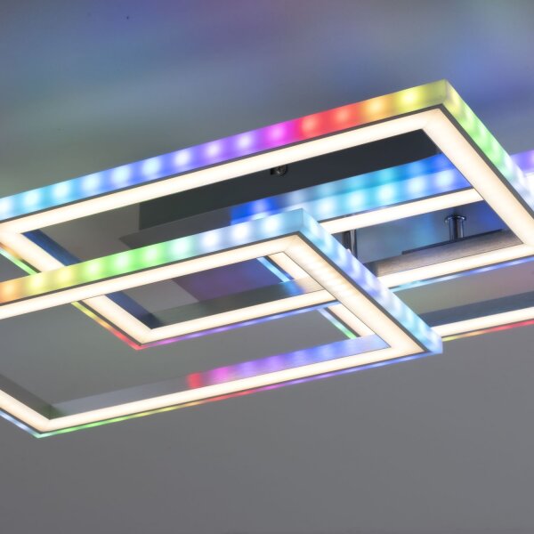 LED Deckenlampe Rainbow RGB dimmbar 5100 lm L:56 cm