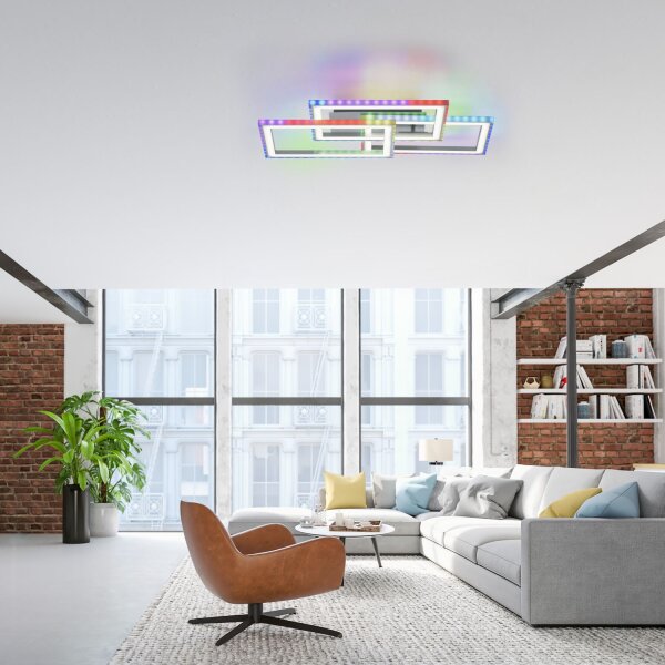 LED Deckenlampe Rainbow RGB dimmbar 5100 lm L:56 cm