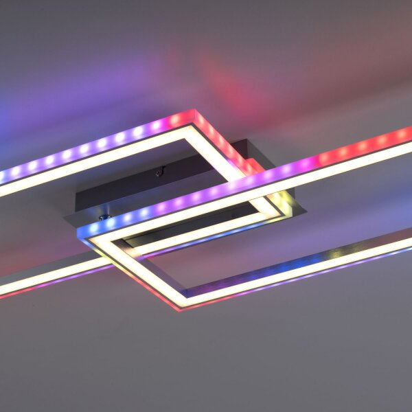 LED Deckenlampe Rainbow RGB dimmbar 5000 lm L:121 cm