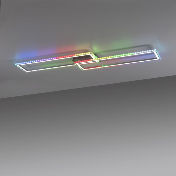 LED Deckenlampe Rainbow RGB dimmbar 5000 lm L:121 cm