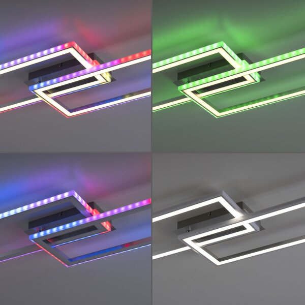 LED Deckenlampe Rainbow RGB dimmbar 5000 lm L:121 cm