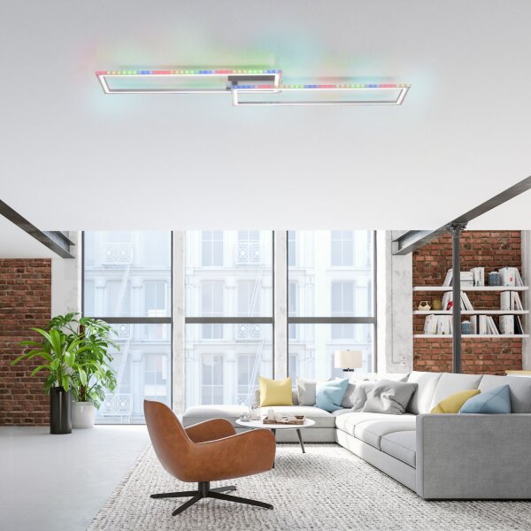 LED Deckenlampe Rainbow RGB dimmbar 5000 lm L:121 cm