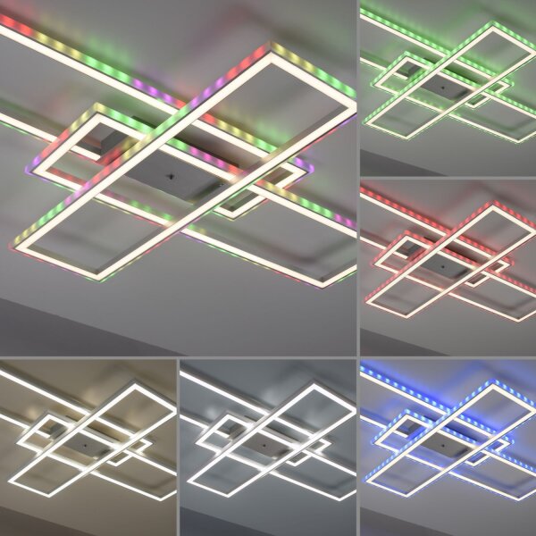 LED Deckenlampe Rainbow RGB dimmbar 5600 lm L:101,2 cm
