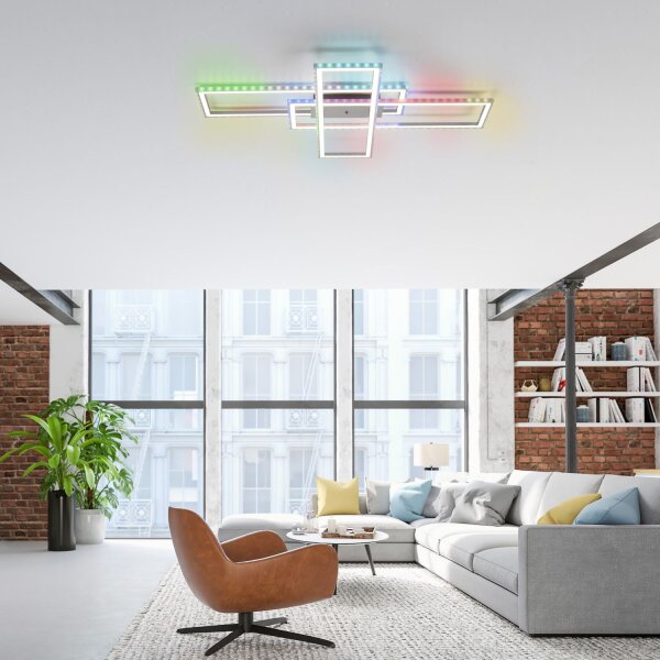 LED Deckenlampe Rainbow RGB dimmbar 5600 lm L:101,2 cm