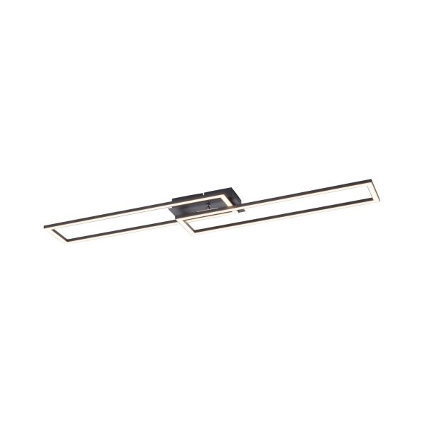 Plafonnier LED à intensité variable Noir 3000 K 36 W L:102 cm