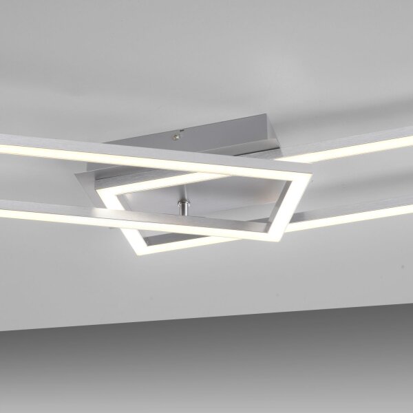 Plafonnier LED à intensité variable en acier 3000 K L:102 cm