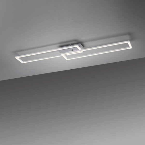 Plafonnier LED à intensité variable en acier 3000 K L:102 cm