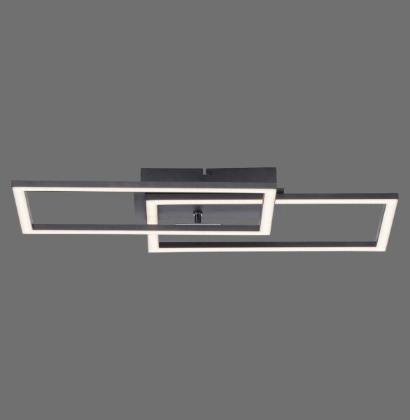 Plafonnier LED à intensité variable noir 4200 lm 3000 K 36 W