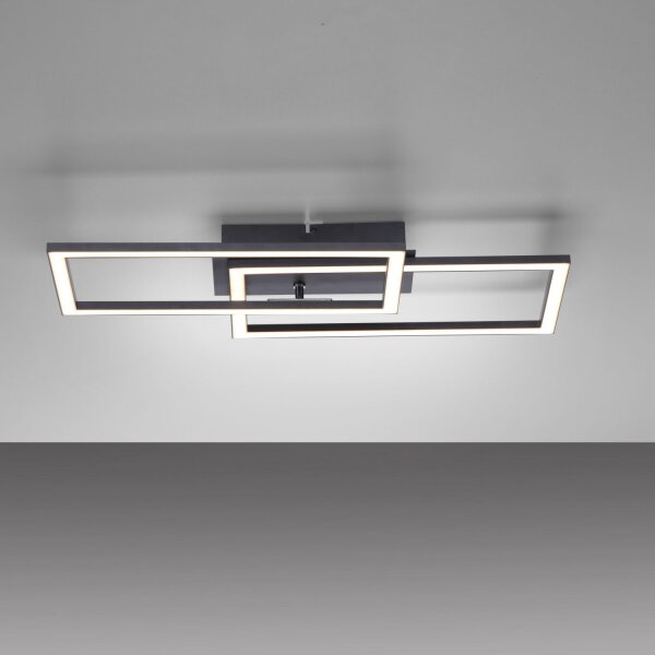 Plafonnier LED à intensité variable noir 4200 lm 3000 K 36 W