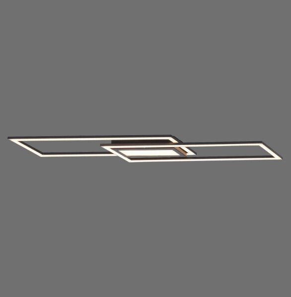 Lampe de plafonnier LED à intensité variable Métal noir 100 cm 5600 lm