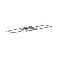 Dimmbare LED Deckenlampe Metall Schwarz 100 cm 5600 lm