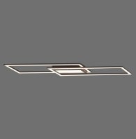 Dimmbare LED Deckenlampe Metall Schwarz 100 cm 5600 lm
