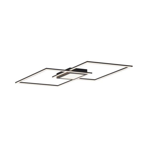 Lampe de plafonnier LED à intensité variable Métal noir L:106 cm 3000 K