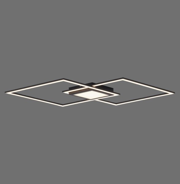 Lampe de plafonnier LED à intensité variable Métal noir L:106 cm 3000 K