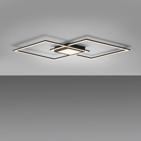 Lampe de plafonnier LED à intensité variable Métal noir L:106 cm 3000 K