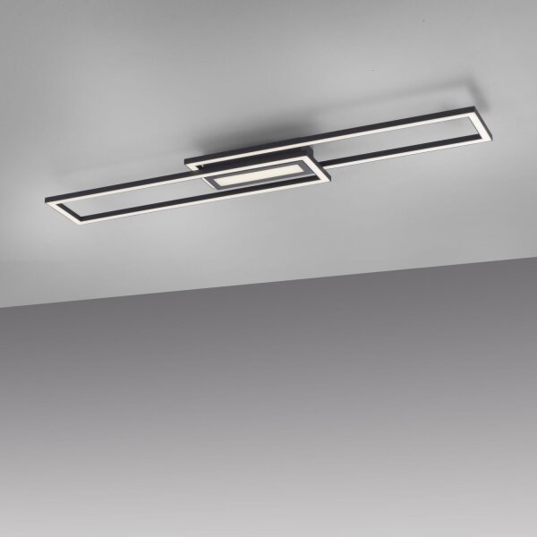 Dimmbare LED Deckenlampe Metall Schwarz warmweiß 3000 K