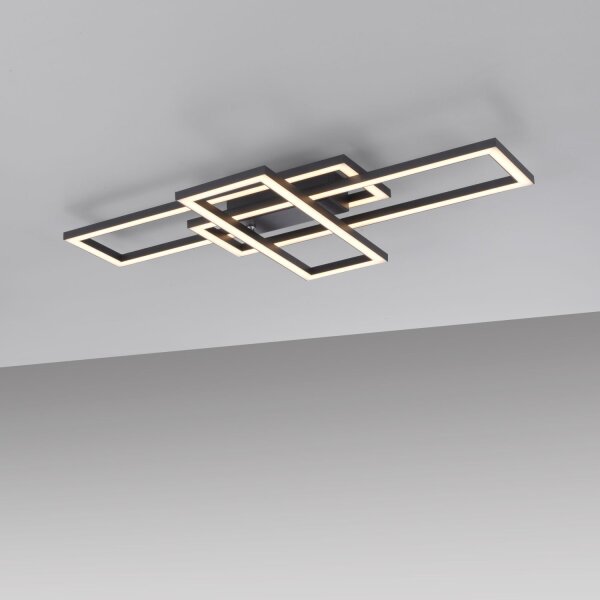 Plafonnier LED à intensité variable noir 19 W 3000 K orientable