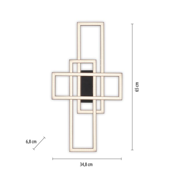 Plafonnier LED à intensité variable noir 19 W 3000 K orientable