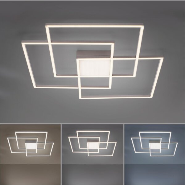 LED Deckenleuchte dimmbar Metall in Stahl L:75 cm 12 W